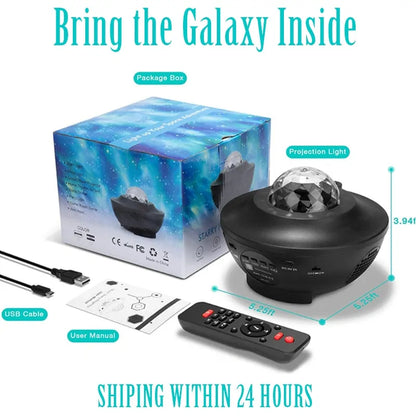 LED Galaxy Projector Ocean Wave Night Light