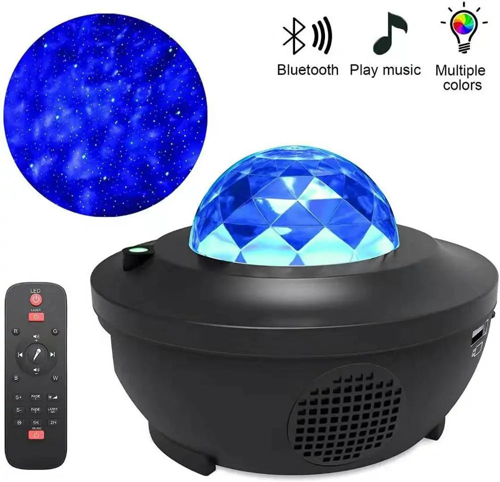 LED Galaxy Projector Ocean Wave Night Light