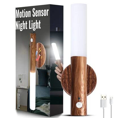 SANWAR WOODEN  RECHARGABLE MOTION SENSOR WALL LIGHT