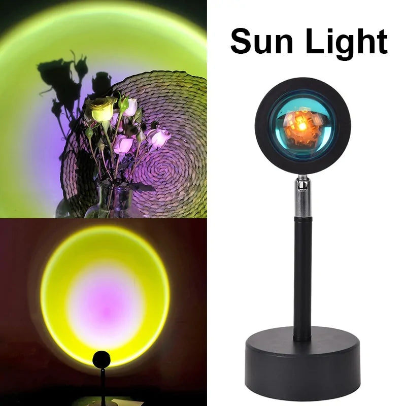 Sunset Projector Lamp: USB-Powered Colorful Atmosphere Night Light