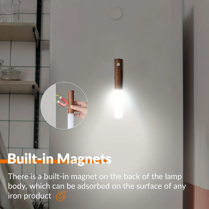 SANWAR WOODEN  RECHARGABLE MOTION SENSOR WALL LIGHT